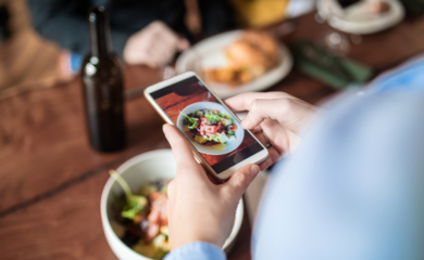 Taking a photo or video for social media